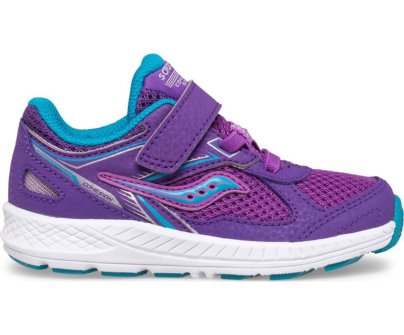 Kids' Saucony Cohesion 14 A/C Jr. Sneakers Purple | Singapore 801XYUF